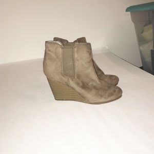 Merona Brown Wedge Booties